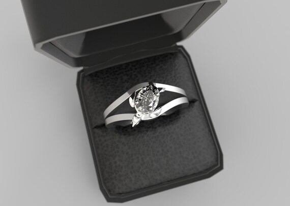 White gold turtle ring deals
