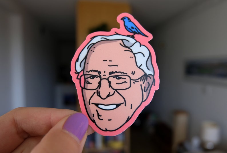 Political Sticker Bernie Sticker Bernie Sanders Art Bernie 2020 Sticker Bernie Sanders Illustration Bernie Sanders Sticker Bernie Bird