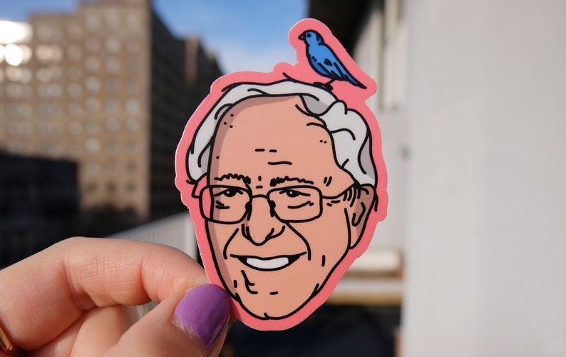 Political Sticker Bernie Sticker Bernie Sanders Art Bernie 2020 Sticker Bernie Sanders Illustration Bernie Sanders Sticker Bernie Bird