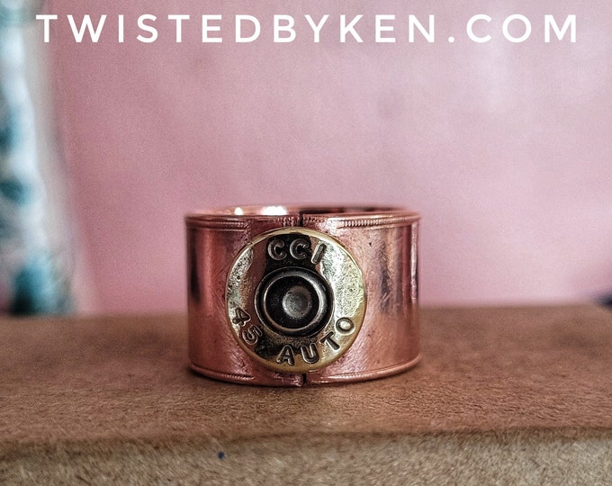Bullet Casing Band Ring, 1/2in Width, Made From Recycled 3/8th Copper Tubing, Made To Size