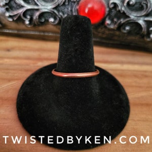 Single, Beveled Edge, Antiqued Copper Stacking Ring, Simple And Elegant, Made From 14 Gauge Antiqued Copper Wire, Twisted By Ken