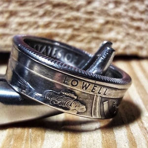 U.S. Quarter Ring. Sized To Fit, Commemorative State, Monument/Park & Date Available On Request, Convo Me TBK002