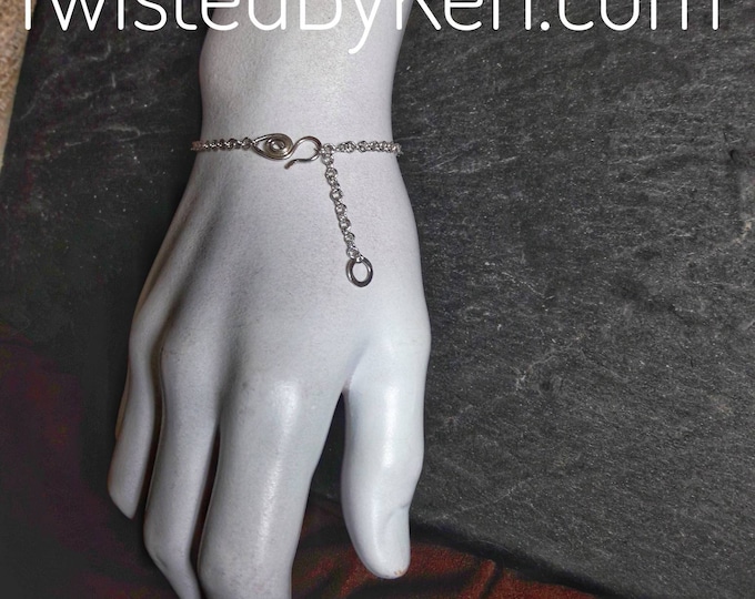 Handmade Sterling Silver, Chain Bracelet, 22 Gauge Welded Links, Simple, Elegant, Adjustable Free Shipping Satisfaction Guarantee TBK080520