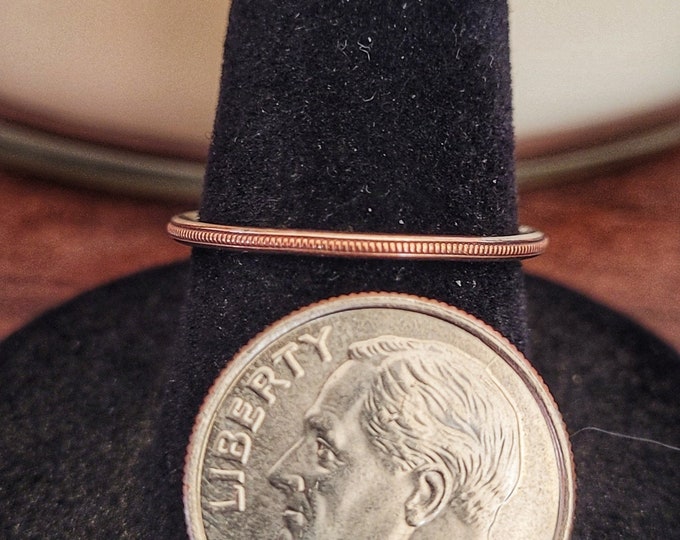Single, Milled Copper Stacking Ring, Made From 16 Gauge Copper Wire, Twisted By Ken, TBK