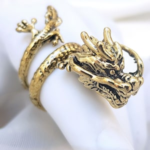 Dragon Rings, Adjustable Ring, Mythological Ring, Goddess Dragon Ring, Empress Wu Inspired Dragon Ring.