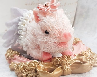 Reborn Pig, Reborn Silicone Mini Baby Pig Full Body lifelike Piglet