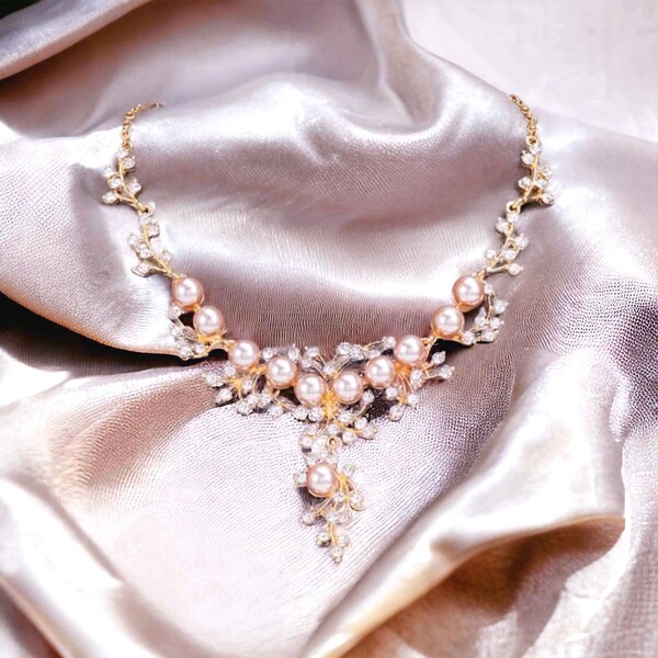 Collier Victorien,Colliers ras de cou perles, ,Collier Vintage, ,collier princesse,collier perles,collier princesse