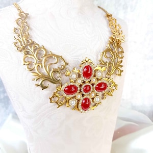 Filigree necklace, romantic necklace, statement necklace, victorian necklace, princess necklace, victorian jewelry, art deco necklace