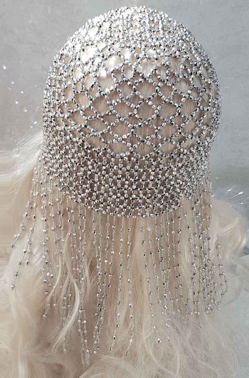 Gatsby Beaded Helmet Hair Jewelry