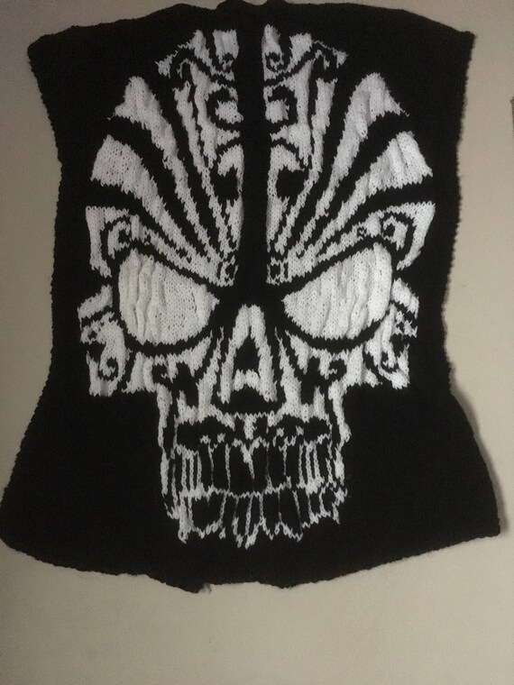 Custom Hand Knitted Skull Blanket Etsy