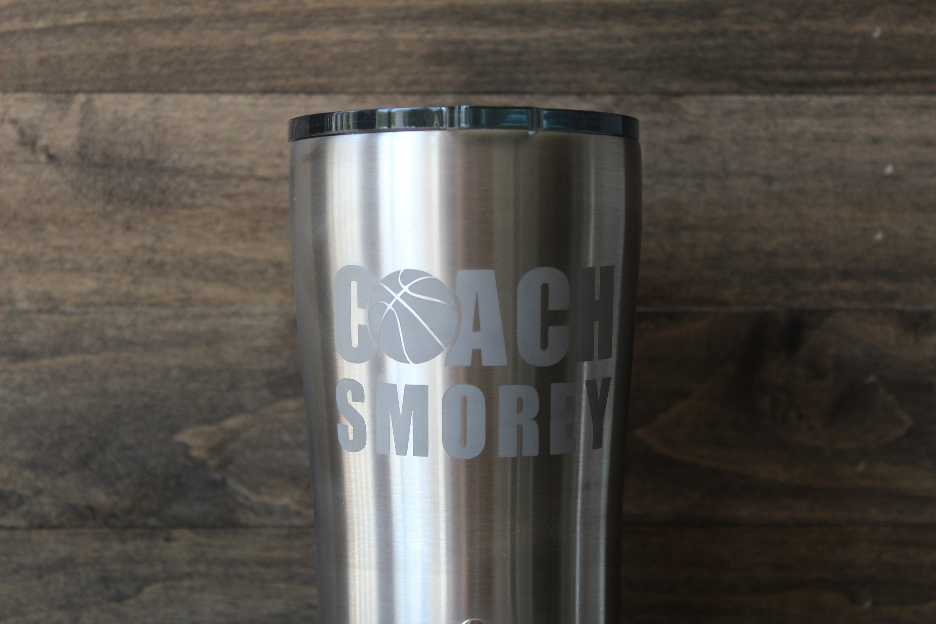 Basketball Coach Tumbler / Etched Stainless Steel Tumbler / Etsy