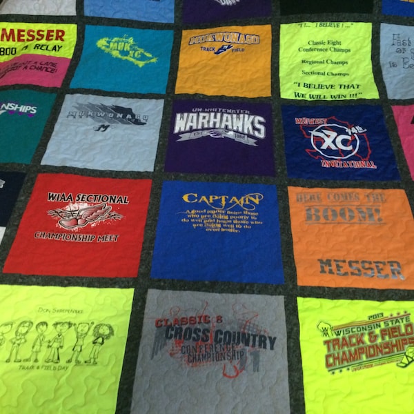 Custom Tshirt Quilt Etsy