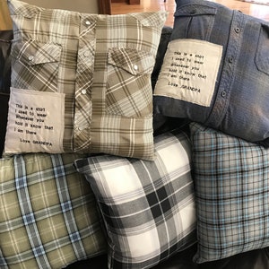 MEMORY PILLOW made from Your Loved Ones shirts