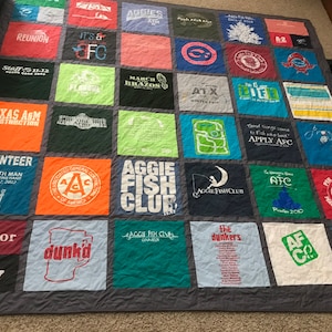 DOUBLE SIDED Custom Made T-shirt Quilt (DEPOSIT Only)