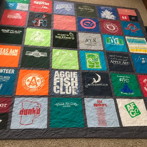 DOUBLE SIDED Tshirt Quilt-custom Made From YOUR Tshirts - Etsy