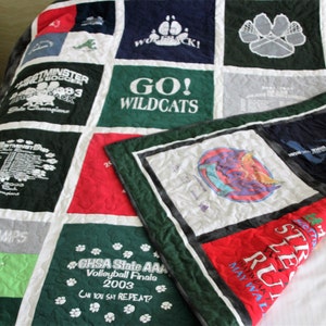 DOUBLE SIDED Tshirt Quilt-Custom made from YOUR Tshirts deposit image 3