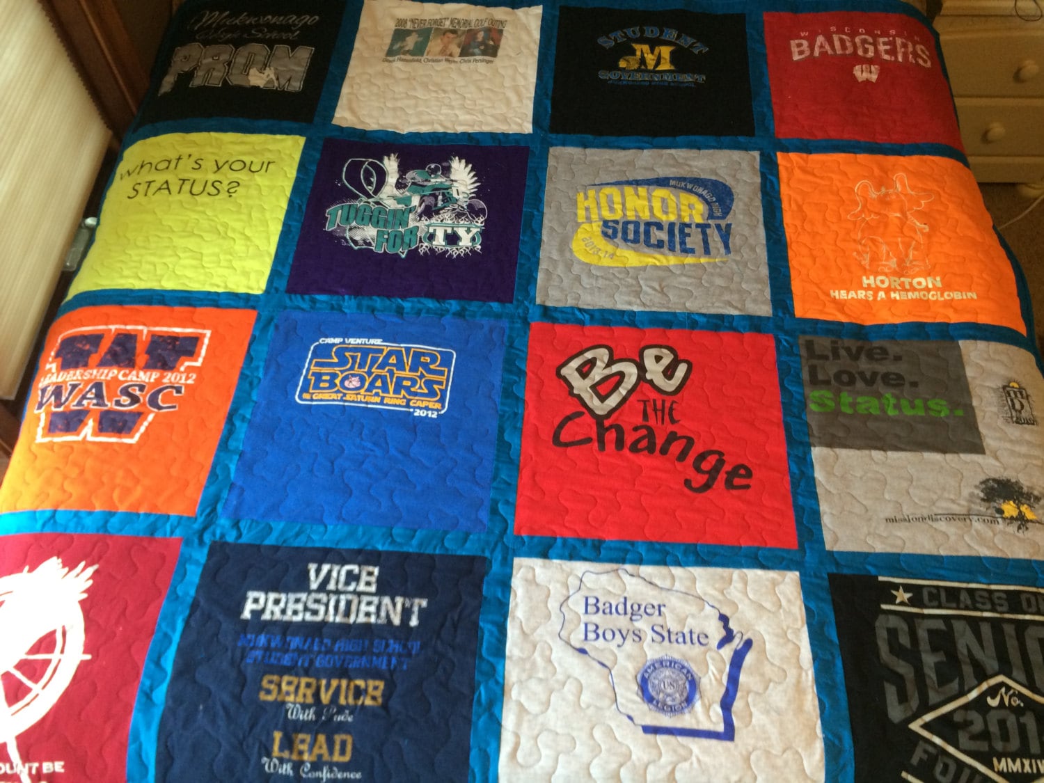 Double Sided Custom Made Tshirt Quilt DEPOSIT - Etsy