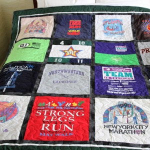 DOUBLE SIDED Tshirt Quilt-Custom made from YOUR Tshirts deposit image 2