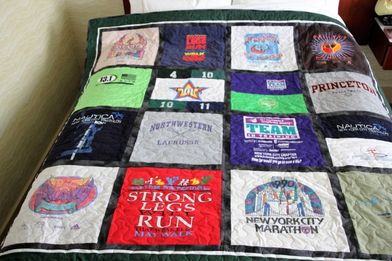 DOUBLE SIDED Tshirt Quilt-Custom made from YOUR Tshirts deposit image 2