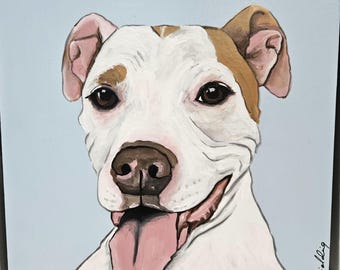 Animal portrait/acrylic painting 10x10 canvas
