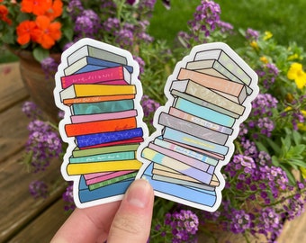 Vinyl Stickers // books // book worm // read more // water bottle sticker // laptop sticker // journal sticker // bumper sticker