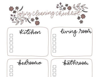 Spring cleaning checklist / whole house cleaning checklist