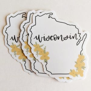 Vinyl Sticker // Wisconsin home / life is better at the lake // water bottle/laptop/journal/bumper sticker image 4