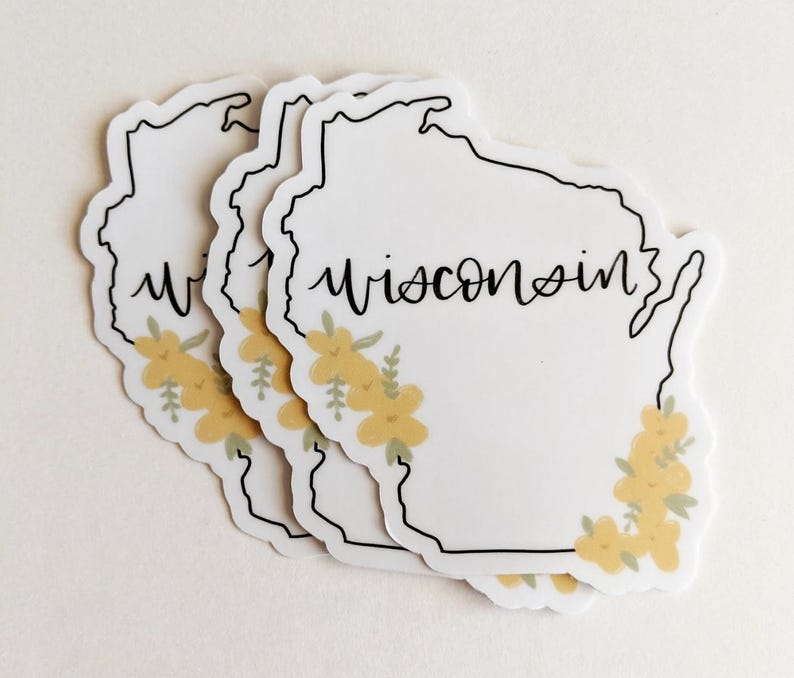 Vinyl Sticker // Wisconsin home / life is better at the lake // water bottle/laptop/journal/bumper sticker image 4