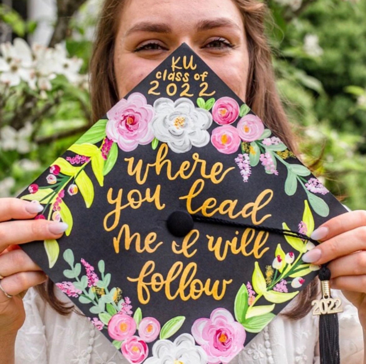 Handpainted Grad Cap Topper – Gentlybound