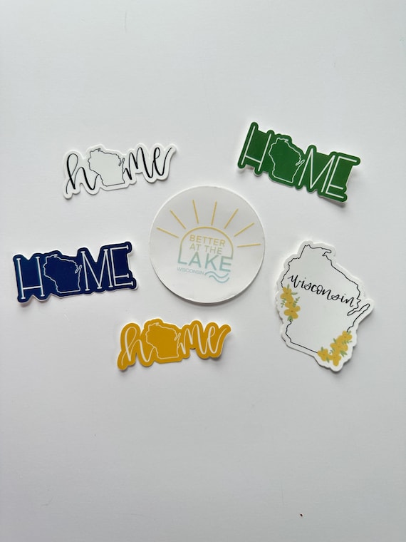 Vinyl Sticker // Wisconsin home / life is better at the lake // water bottle/laptop/journal/bumper sticker
