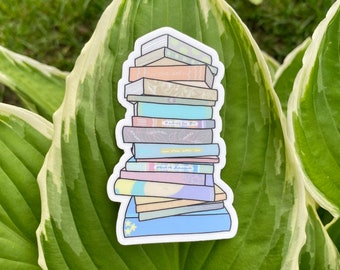 Vinyl Sticker // books // book worm // read more // water bottle sticker // laptop sticker // journal sticker // bumper sticker