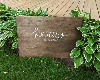 Wedding Sign // Wedding Last Name Sign // Guest Book Wedding Sign // Hand painted wood // customizable