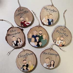 Custom Family Ornament // Hand Painted Family Ornament // Custom ...