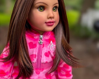 Vintage Brown Size 10-11 Layered Wig for 18” Dolls