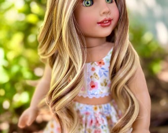 Caramel Glow Size 10-11 Wig for 18” Dolls