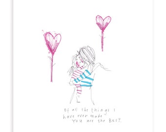 Of all the things - GIRL - print from the popular 'Sketchy Muma' series written and illustrated by Anna Lewis.