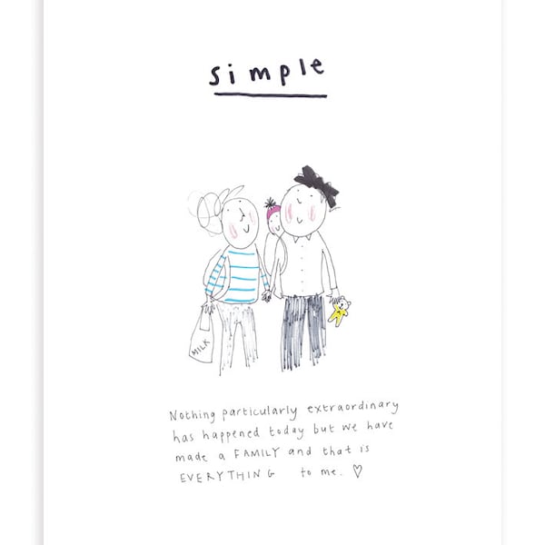 SIMPLE: impresión de la popular serie 'Sketchy Muma' escrita e ilustrada por Anna Lewis.