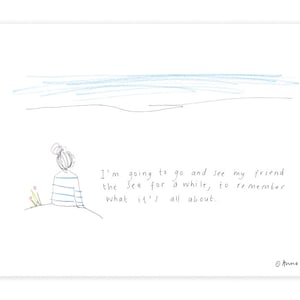 My friend the sea - illustration by sketchy muma