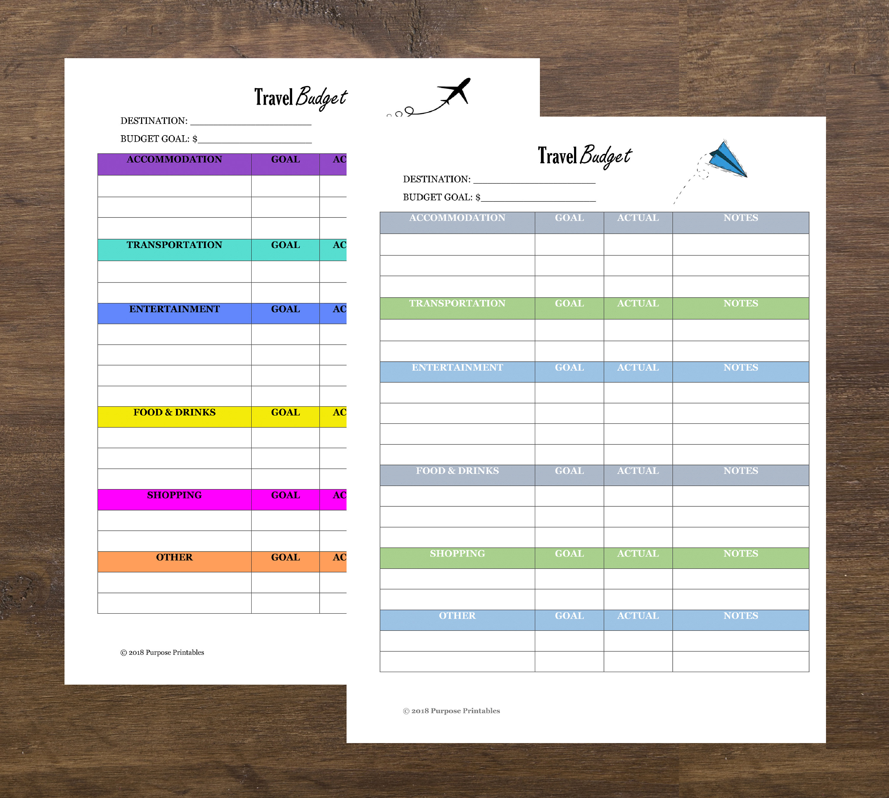Printable Vacation Travel Budget Planner Downloadable | Etsy