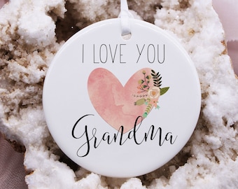 Grandma Valentine Gift / Grandma Keepsake Gift / Grandma Ornament / I Love You Grandma Present / Grandma Heart Gift