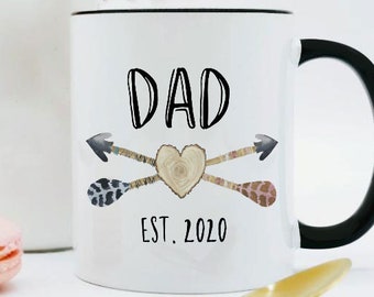 Personalized Coffee Mug Dad Est 2020 Coffee Mug Gift For Daddy Father/'s Day Gift