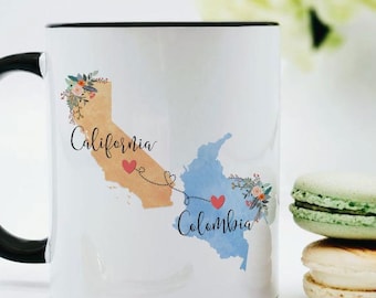 California Colombia Mug / Colombia California Mug / Colombia Gifts / Colombian Exchange Student Gift / Missionary Gifts / Mission Gifts