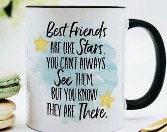 Best Friends Are Like Stars Mug / Best Friend Coffee Mug / Best Friend Gifts / Personalized Best Friend Mug / Valentine's Gift for Friend