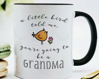 Pregnancy Reveal Mug  / New Grandma Mug / Custom Pregnancy Reveal to Grandma / Pregnancy Announcement Grandparents / New Aunt Mug