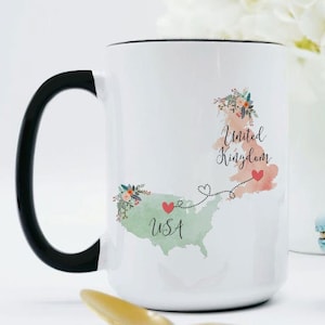 USA United Kingdom Mug / United Kingdom USA Mug / UK Exchange Student Gift / United Kingdom Coffee Mug / Military Gift