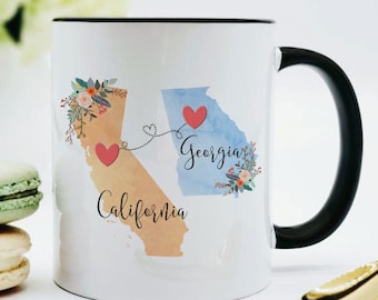 California Georgia Mug / Georgia California Mug / California to Georgia Gift / Georgia to California Gift / 11 or 15 oz