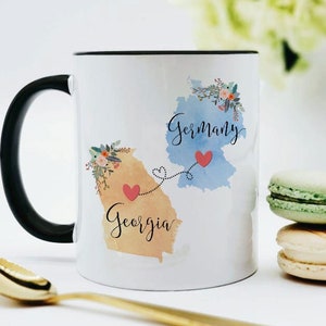 Georgia Germany Mug / Germany Georgia Mug / Exchange Student Gift / Going Away Gift / Germany Hostess Gifts / 11 or 15 oz