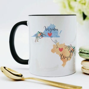 Virginia Brazil Mug / Brazil Virginia Mug / Brazil Gifts / Brazil Souvenir / Brazilian Exchange Student Gift / Brazil Keepsake / Coffee Cup