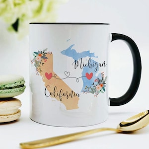 California Michigan Mug / Michigan California Mug / California to Michigan Gift / California to Michigan Cup / 11 or 15 oz