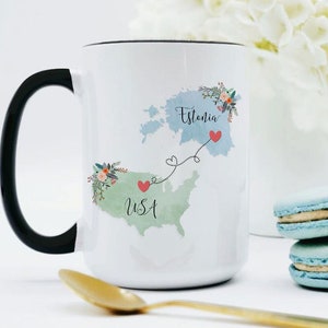 USA Estonia Mug / Estonia USA Mug / United States Estonia Exchange Student Gifts / Estonia Au Pair Gift / USA Coffee Mug / Coffee Cup